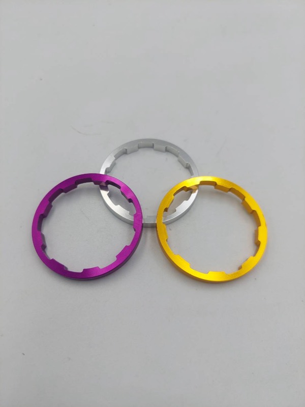 CNC machined aluminum bicycle anodized lock ring
