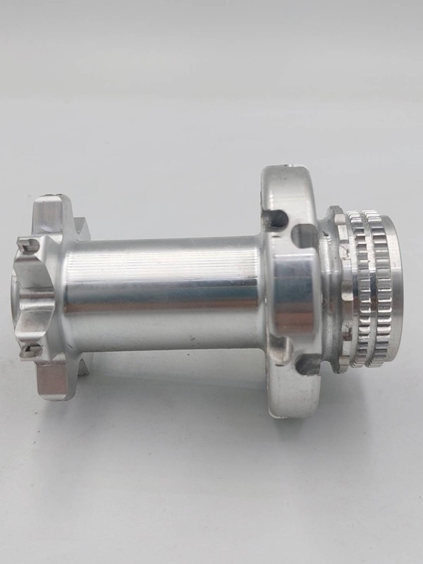 CNC machined aluminum hub axle