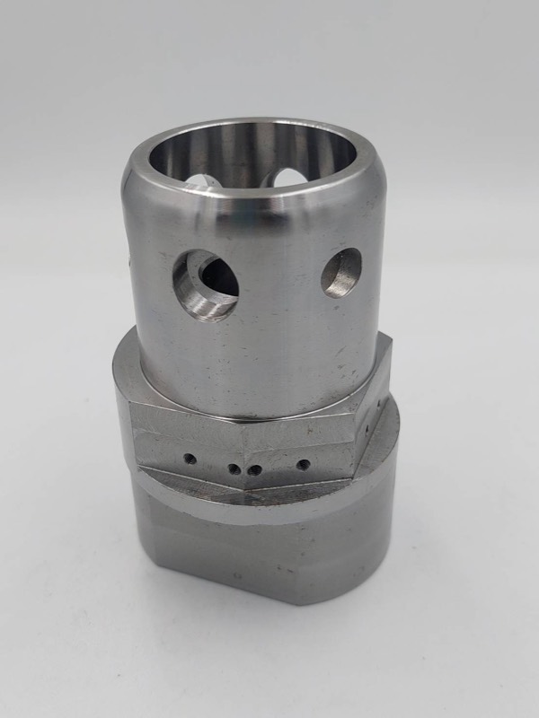 CNC machined stainless steel valve body