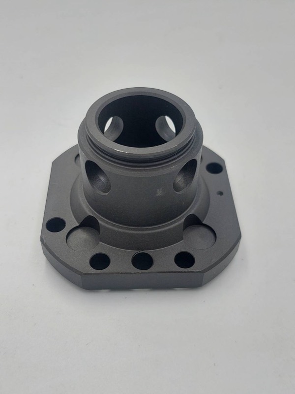 CNC machined steel flange valve body